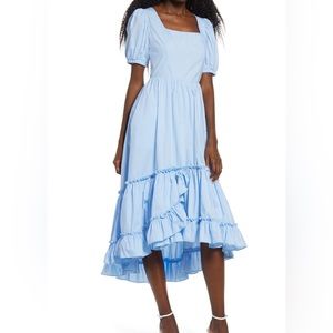 English Factory Light Blue Ruffle Dress